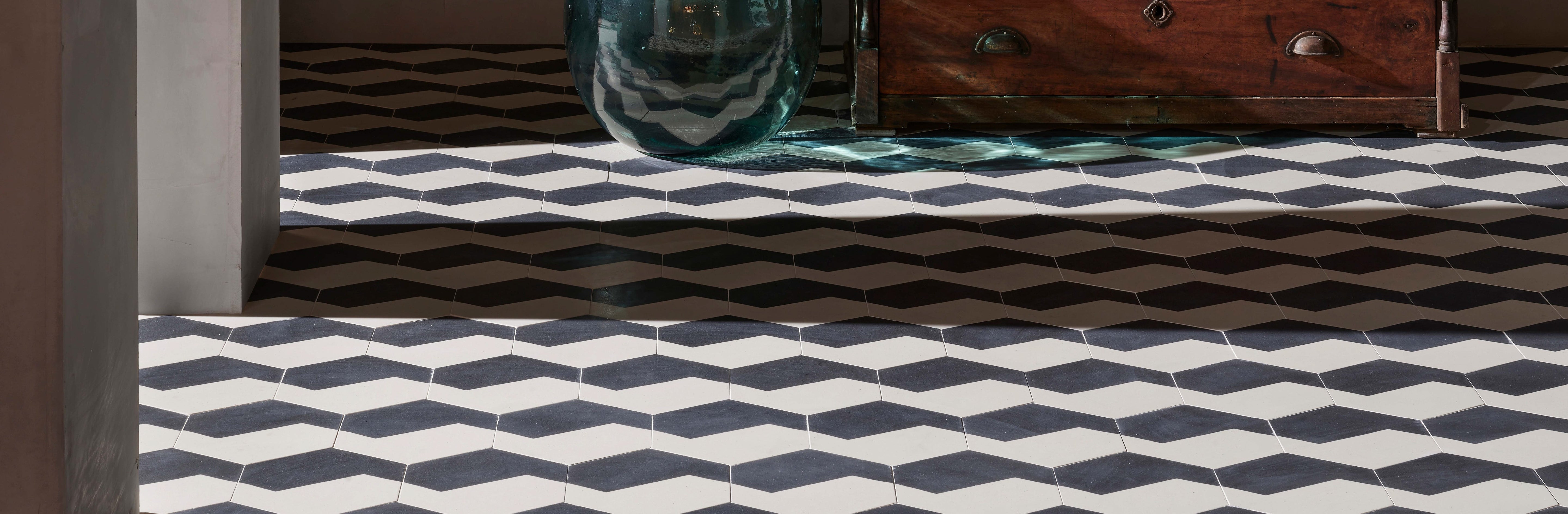 Hex Patterned Cement Tiles