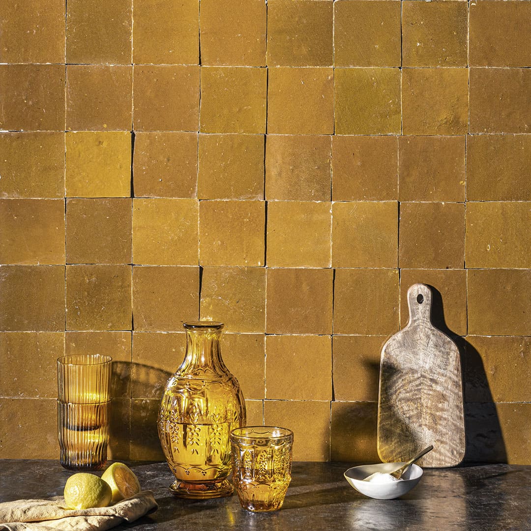 Square tiles with a brownish-orange color.