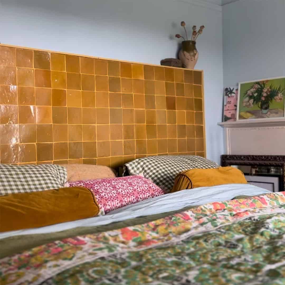 Square tiles with a brownish-orange color.