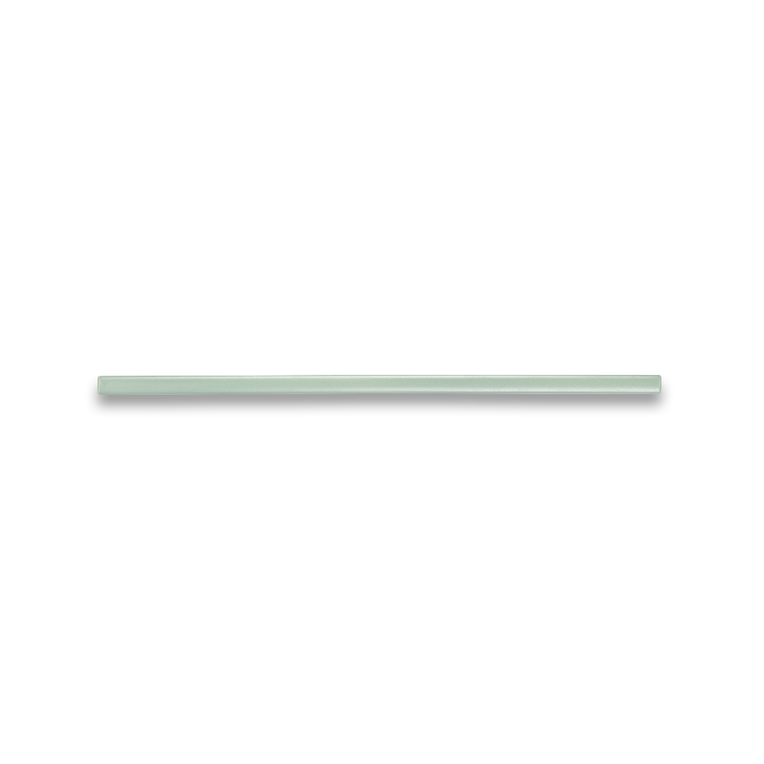 Thin metallic rod on a white background