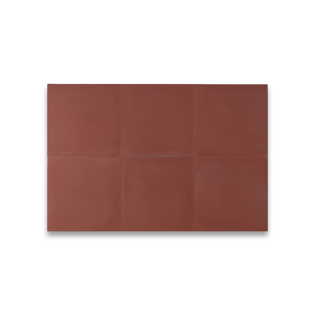 Aubergine cement tile design featuring a rich matte finish with smooth texture and uniform color tone, ideal for modern, rustic, or Mediterranean-style flooring and wall applications.