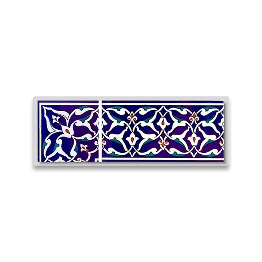 Decorative tile with intricate patterns.