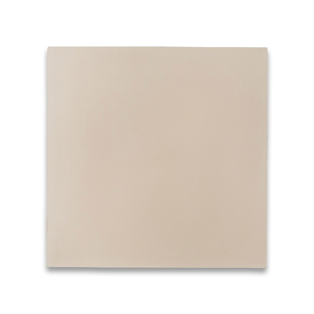 A solid beige color with a smooth matte finish, square shape, ideal for minimalist, modern, or contemporary flooring, backsplash, and wall décor applications.