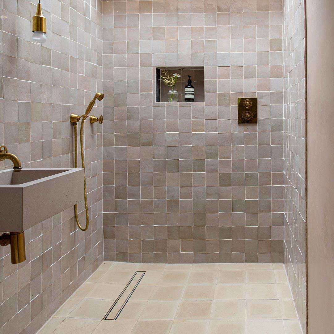 A solid beige color with a smooth matte finish, square shape, ideal for minimalist, modern, or contemporary flooring, backsplash, and wall décor applications.