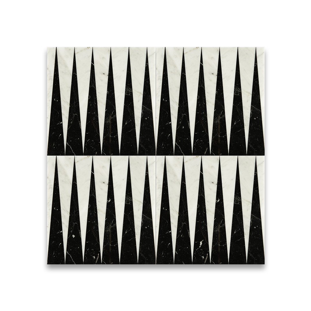 Marble tile pattern emphasizing elegant stone movement