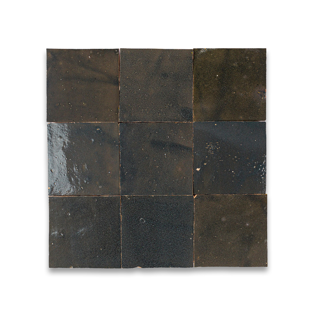 Square tile with a grid pattern on a white background