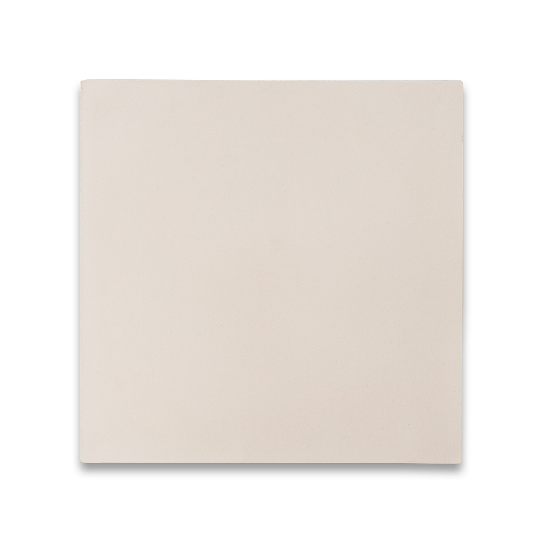 Matte cream square cement tile featuring a smooth, uniform surface with subtle texture, ideal for minimalist interiors, modern flooring, and wall applications in contemporary residential spaces.