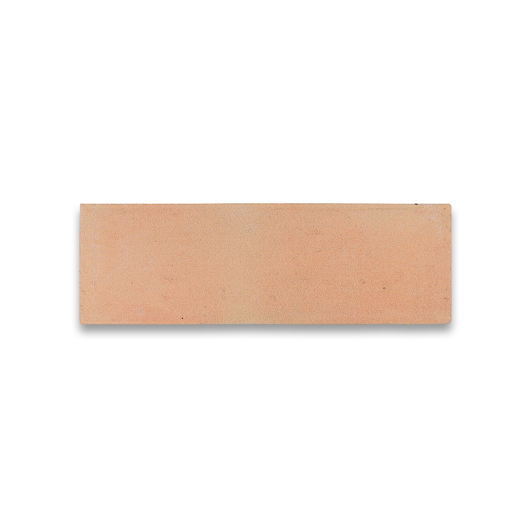 Rectangular brown tile on a white background