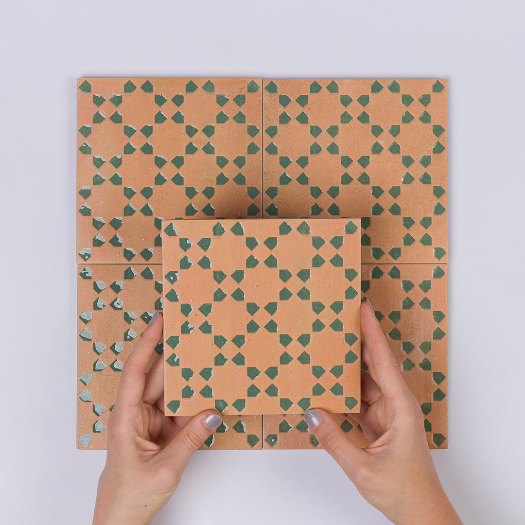 Desert Clay - Forest Green Mosaic