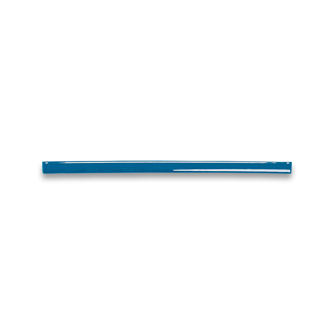 Blue slim tile on a white background