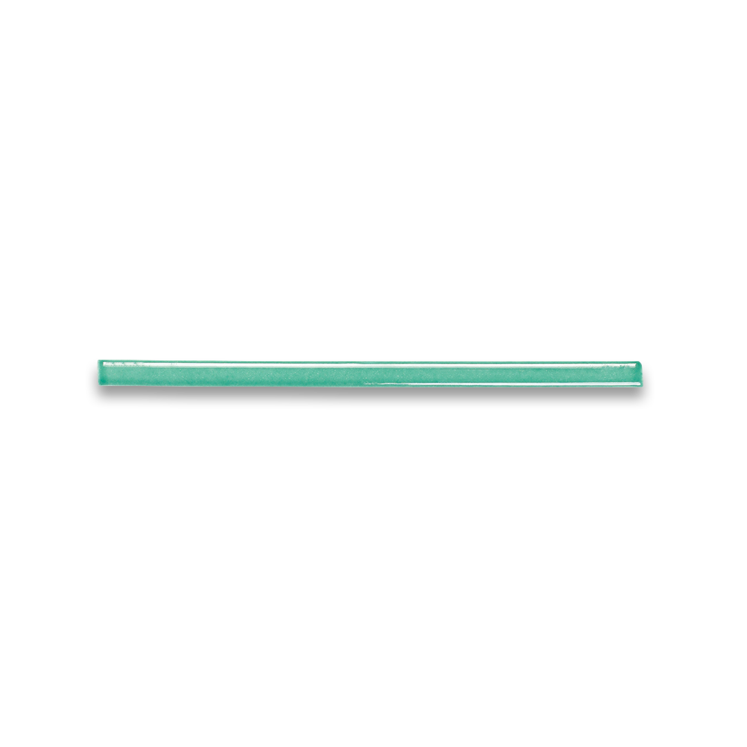 Green slim tile on a white background