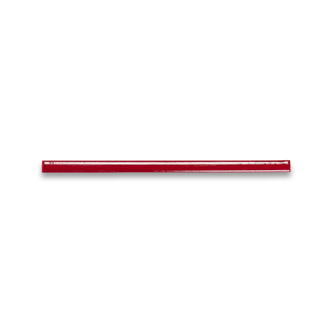 Red slim tile on a white background