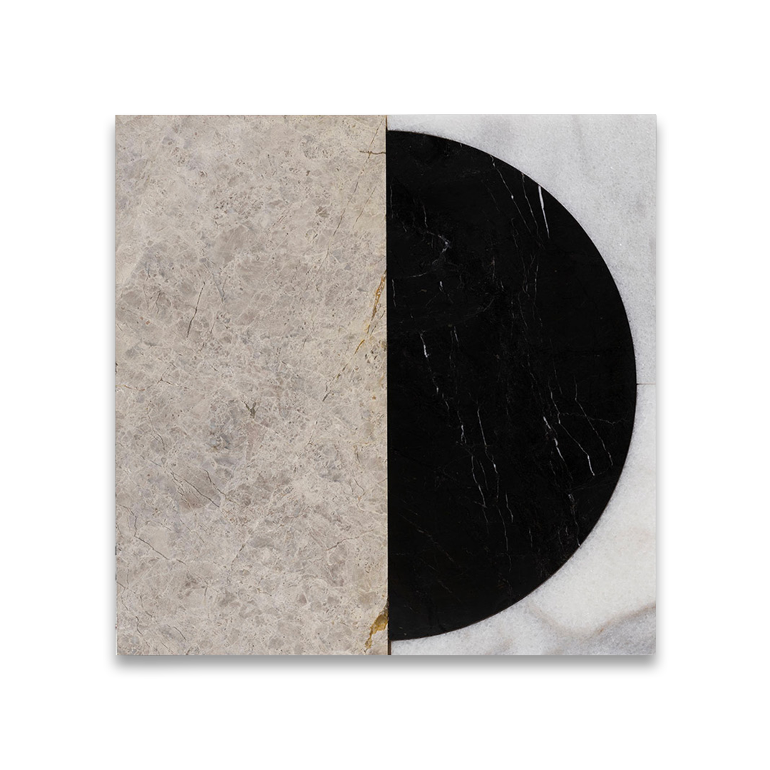 Marble design tile complementing minimalist interiors