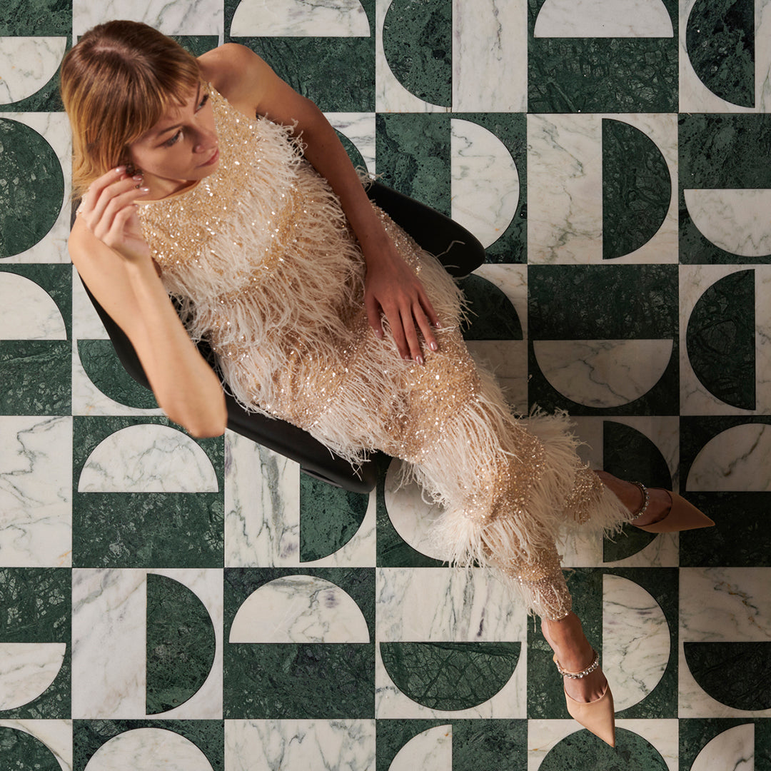 Interior marble flooring with classic marble appeal