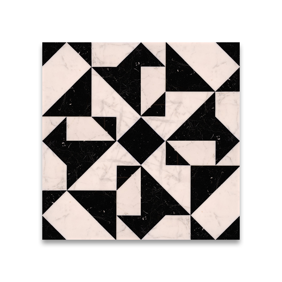 Marble look ceramic tile offering durability and style