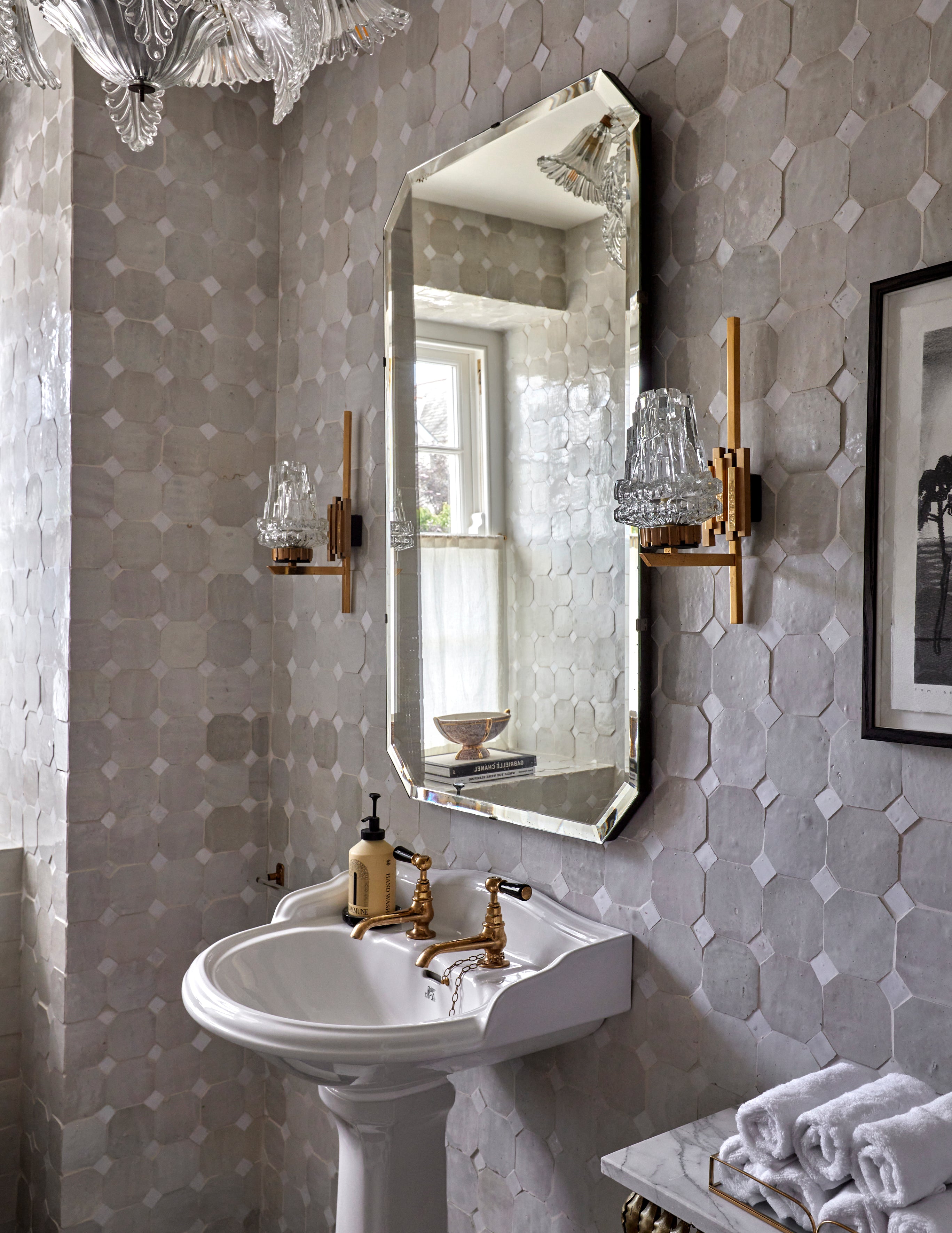 White Octagon Zellige