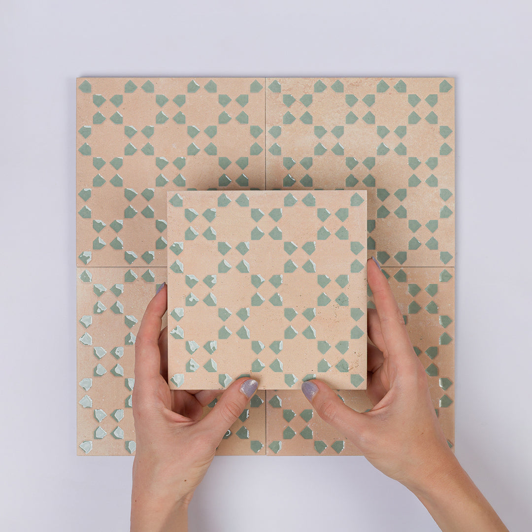 Sandstone-Pale Mint Mosaic