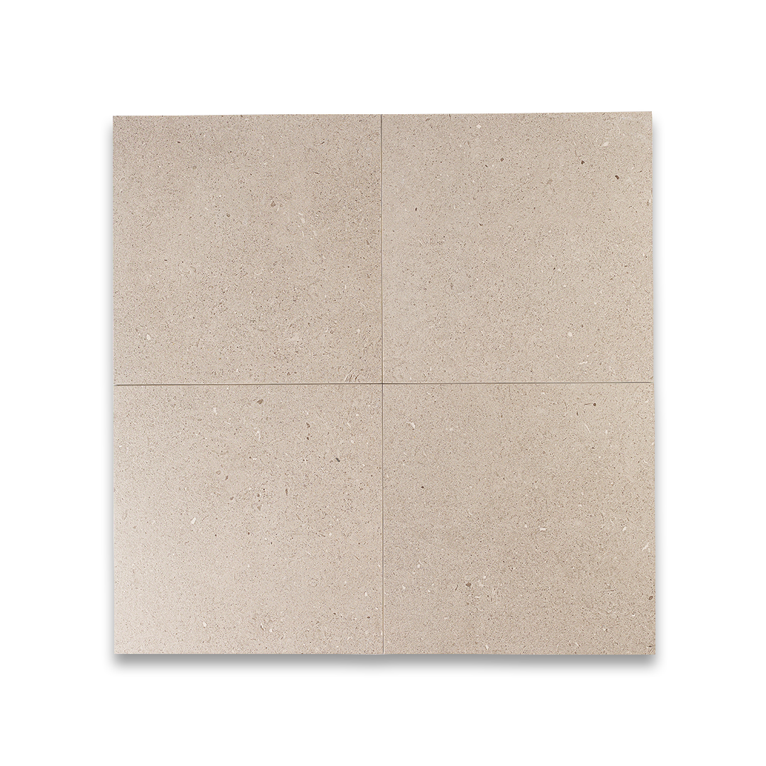 Beige tiles arranged in a grid pattern on a white background