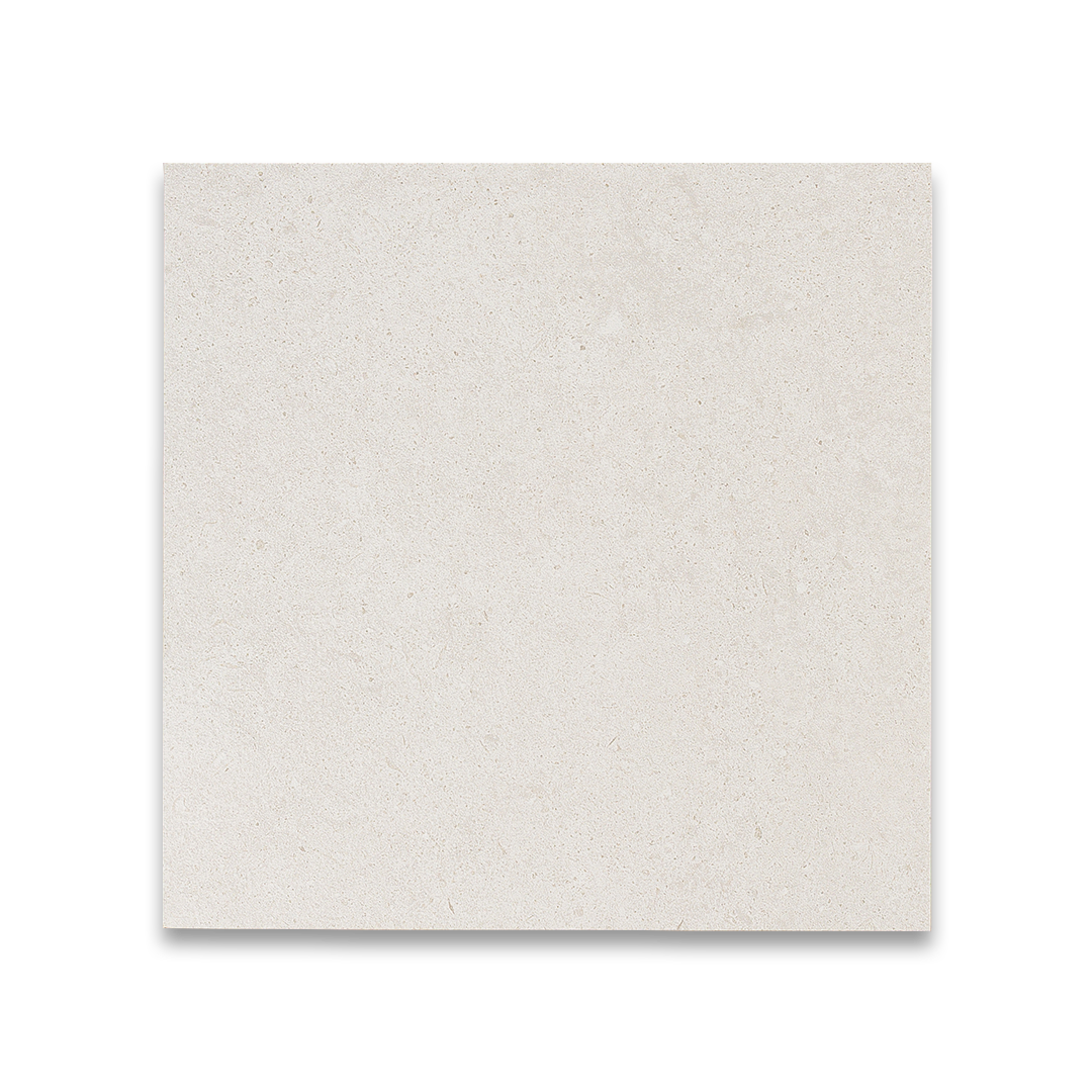 Square piece of light gray tile.