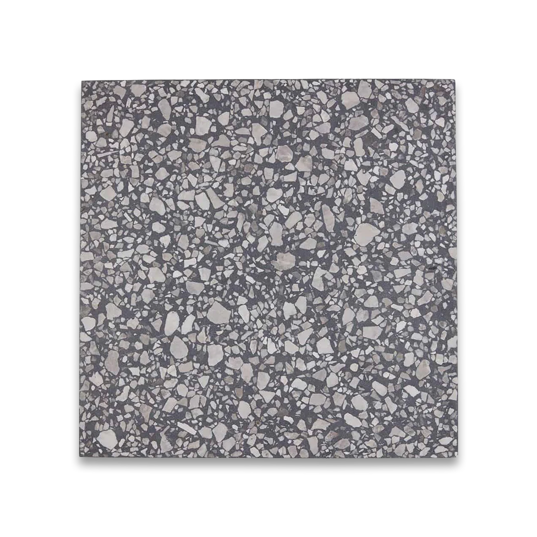 Terrazzo patterned tile on a white background