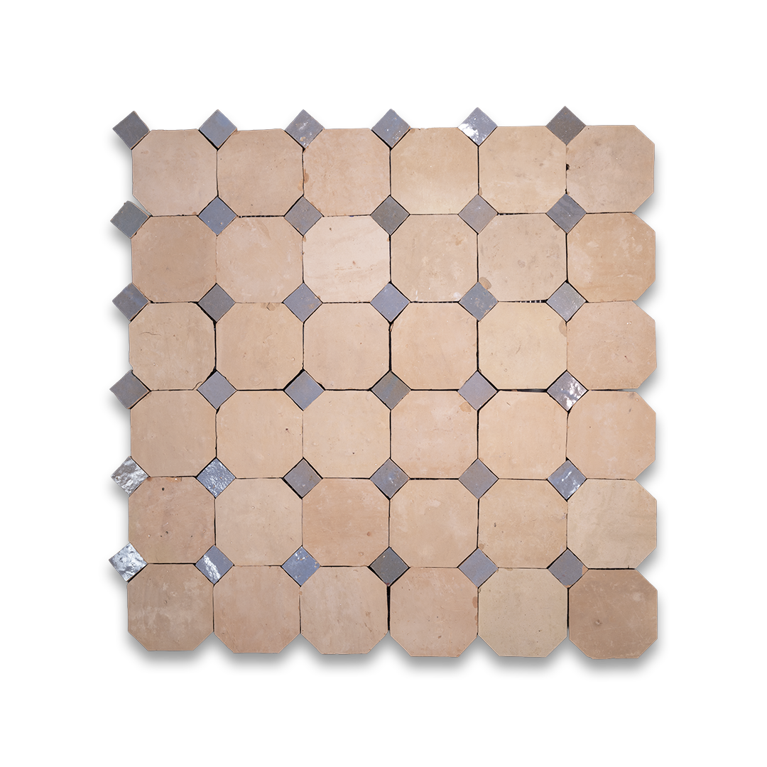 Terracotta Gray Octagon Zellige