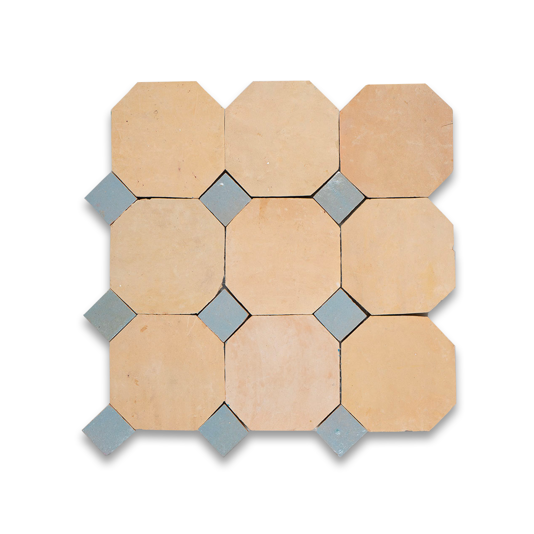 Wooden tiles with gray accents arranged in a grid pattern on a white background