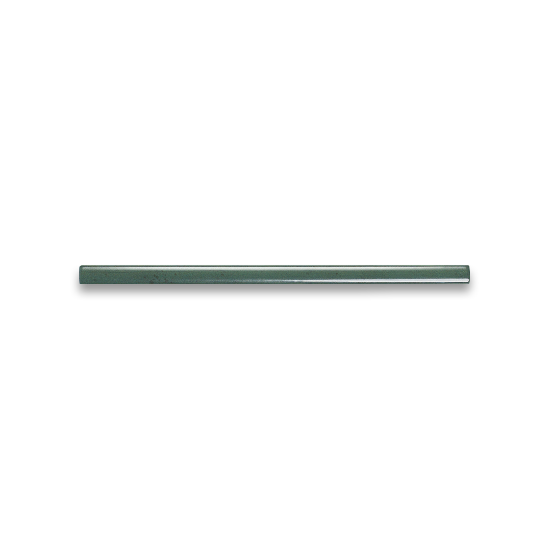 Long, thin metallic rod on a white background