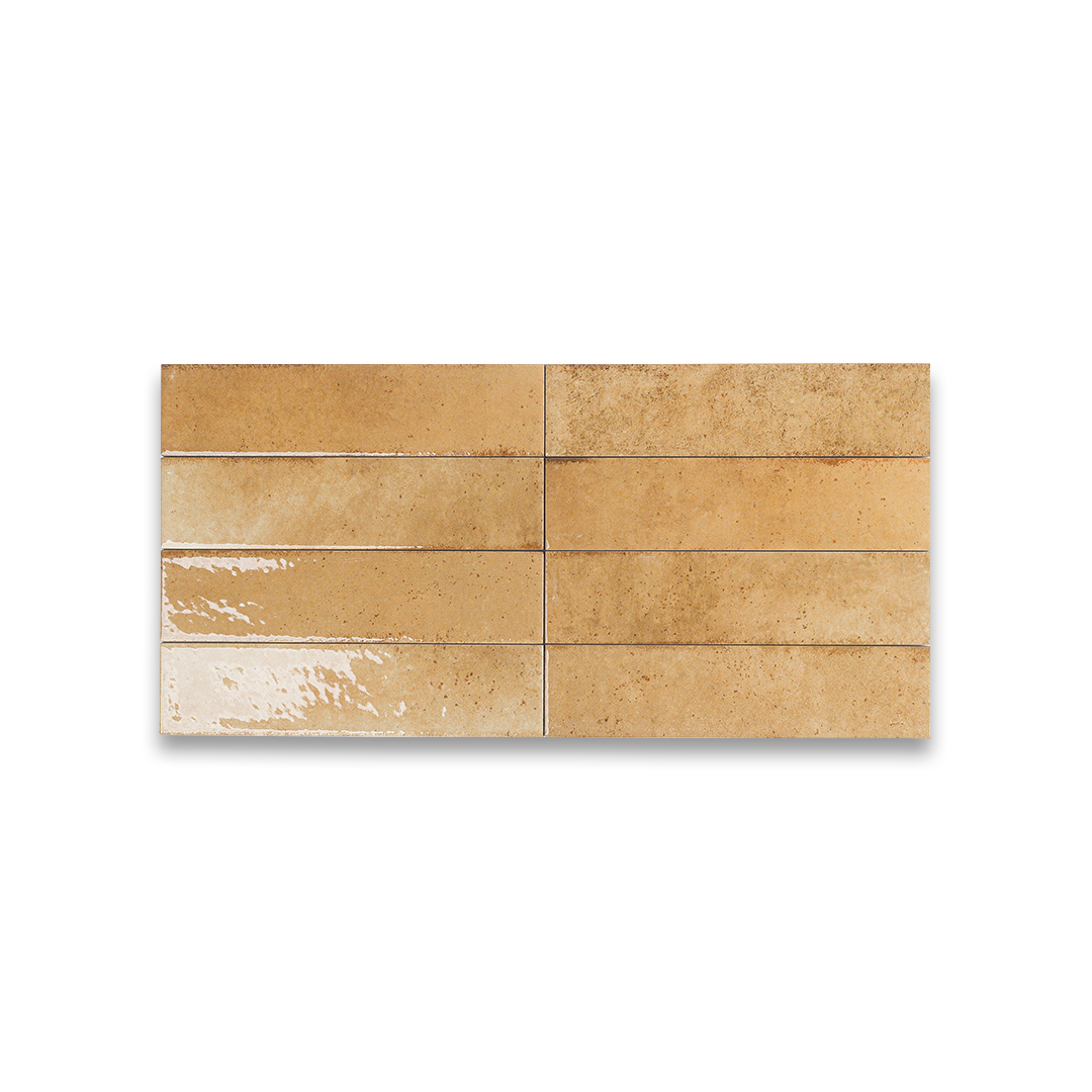 Set of six beige tiles arranged in a 2x3 grid on a white background