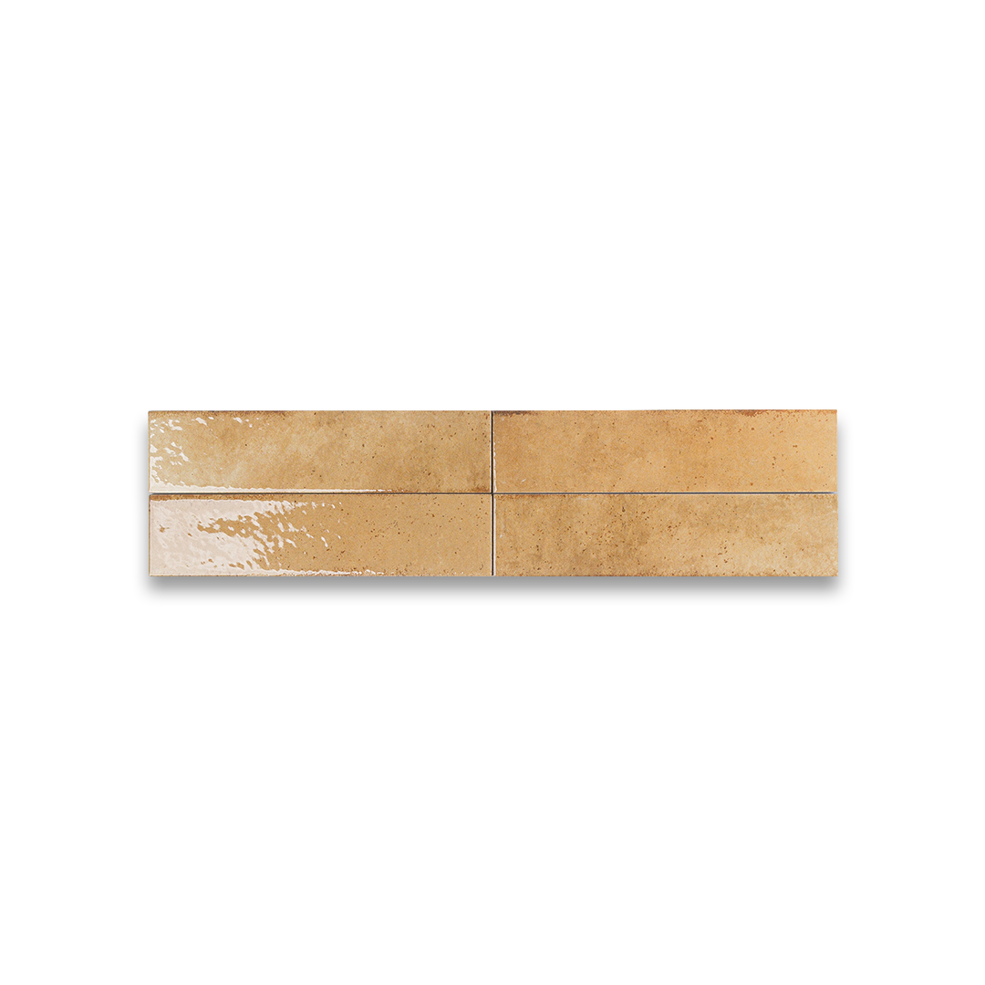 Set of four wooden tiles on a white background