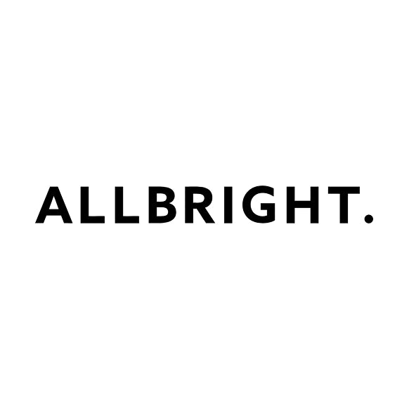 Black text 'ALLBRIGHT.' on a white background