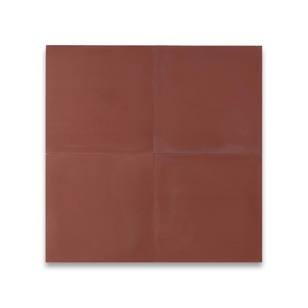 Aubergine cement tile design featuring a rich matte finish with smooth texture and uniform color tone, ideal for modern, rustic, or Mediterranean-style flooring and wall applications.