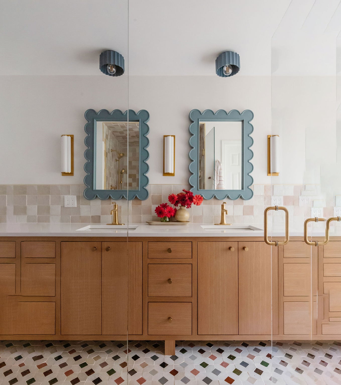 Colourful Mosaic Zellige Bathroom