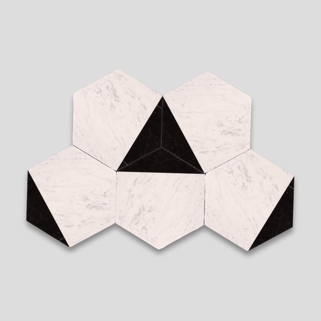Hex Black Caret Marble