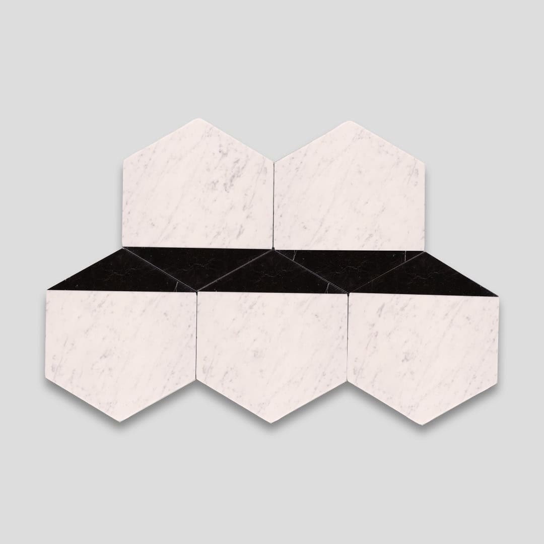 Hex Black Caret Marble