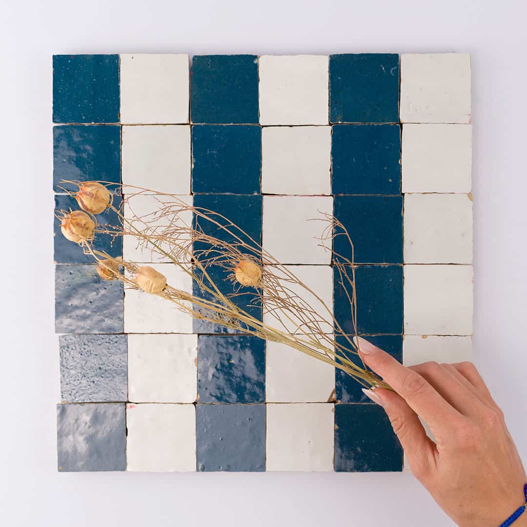 Blue Marine Stripes Zellige