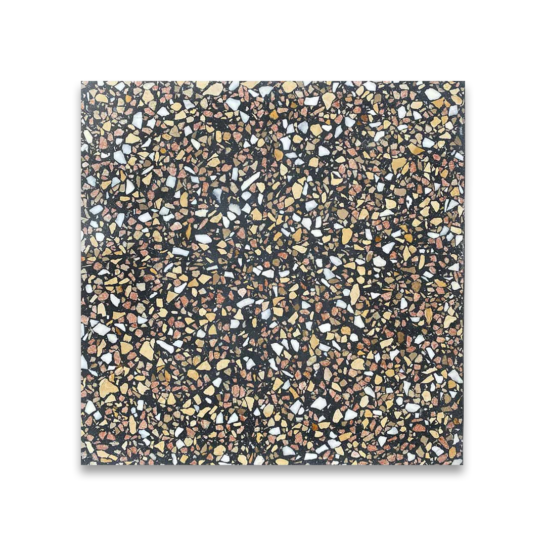 Terrazzo patterned tile on a white background