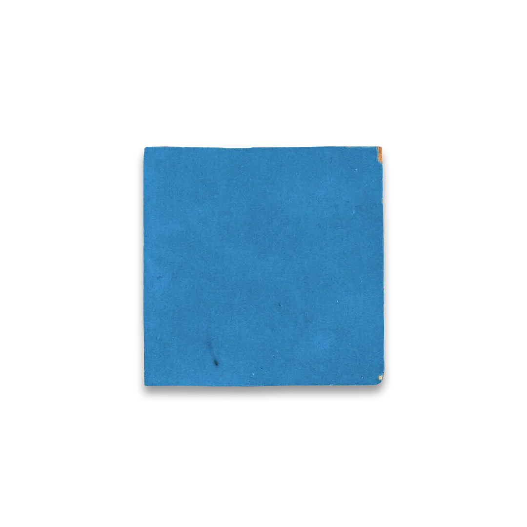 Blue square napkin on a white background
