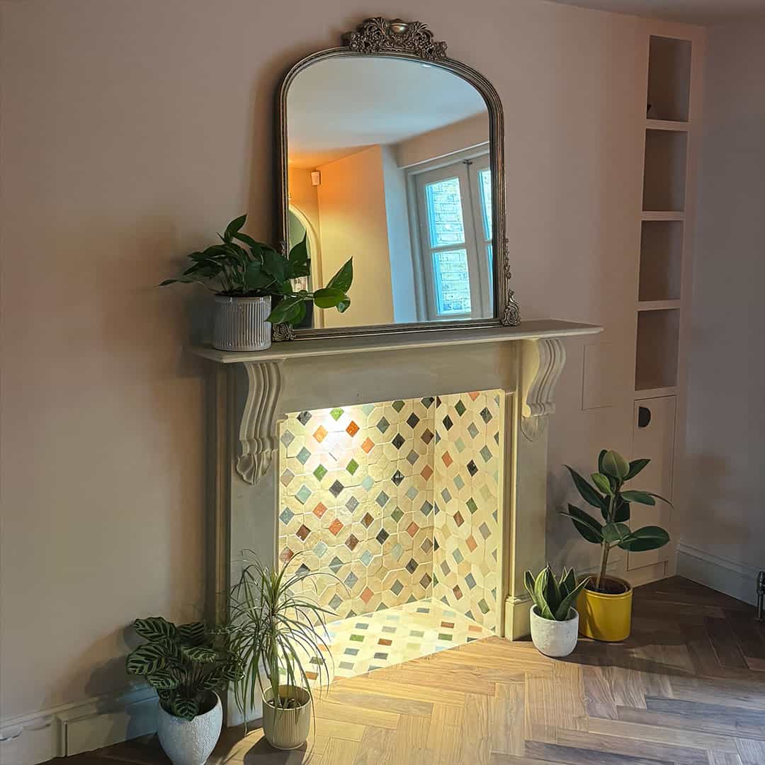 Colourful Mosaic Zellige-Fireplace