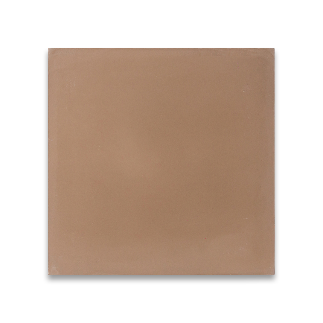Square brown cement tile with a smooth matte finish and uniform earthy tone, ideal for modern flooring, wall cladding, and contemporary architectural or interior design projects. 