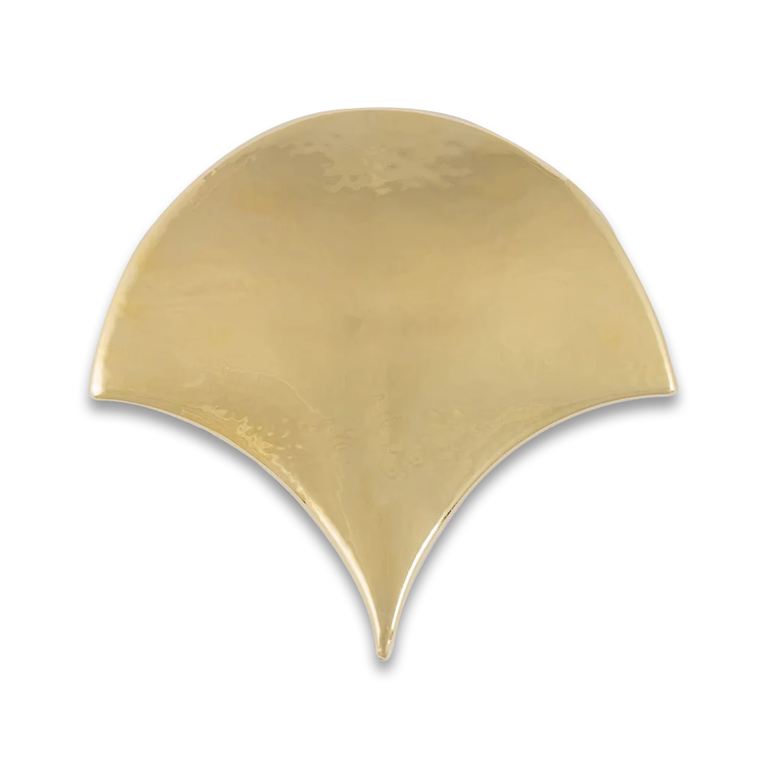 Gold decorative wall piece.