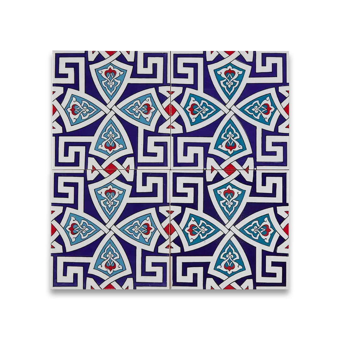 Decorative tile with geometric pattern. 