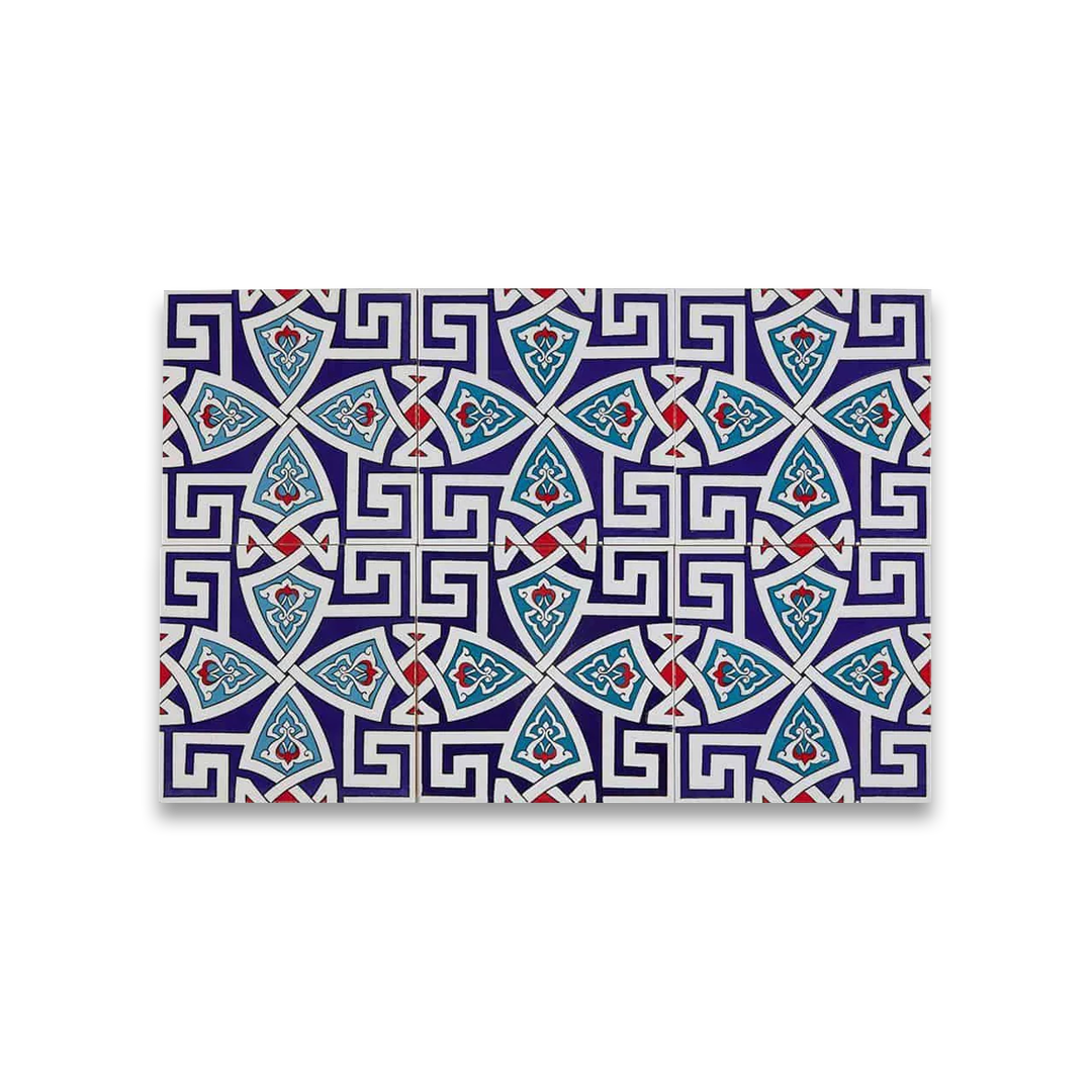 Decorative mat with geometric pattern. 