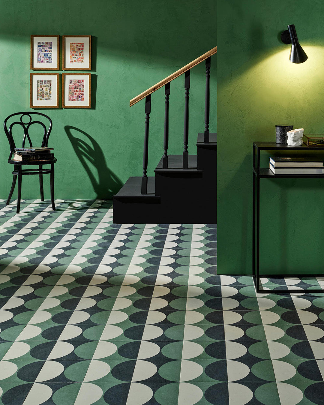 Moonlight Shadow Encaustic Cement Tile