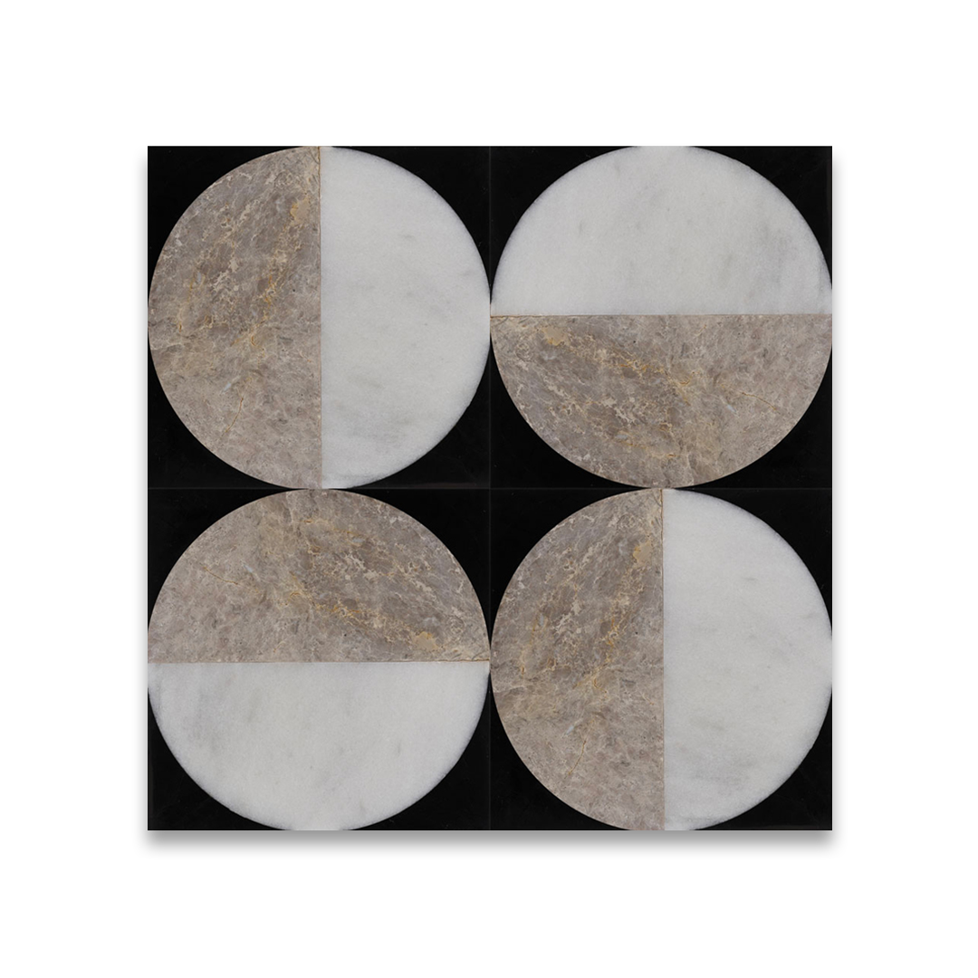 Marble look tile flooring with contemporary appeal