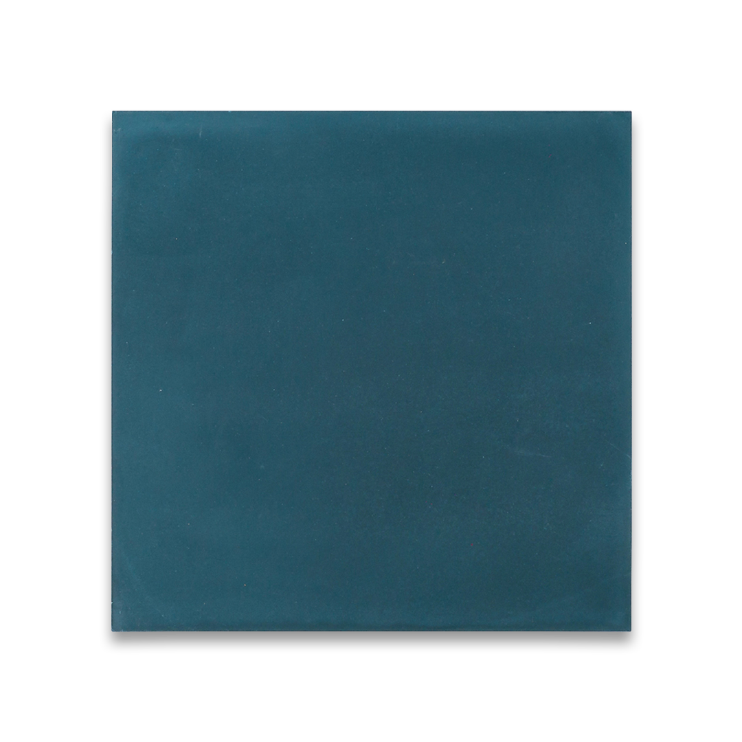 Square blue metro cement tile with a smooth matte finish and solid navy tone, ideal for modern flooring, wall cladding, kitchen backsplashes, and contemporary interior design applications.