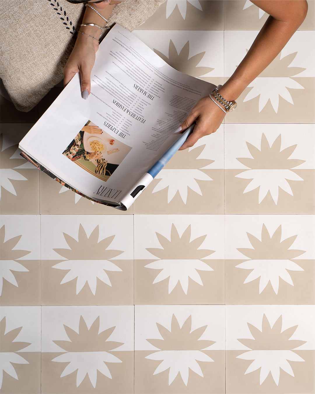 Sunny Beige Encaustic Cement Tile