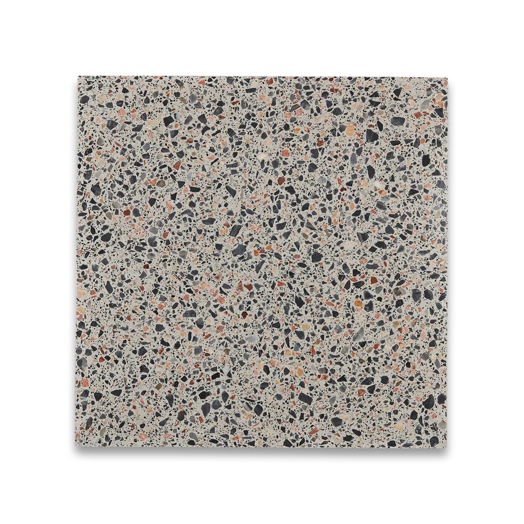 Terrazzo patterned tile.