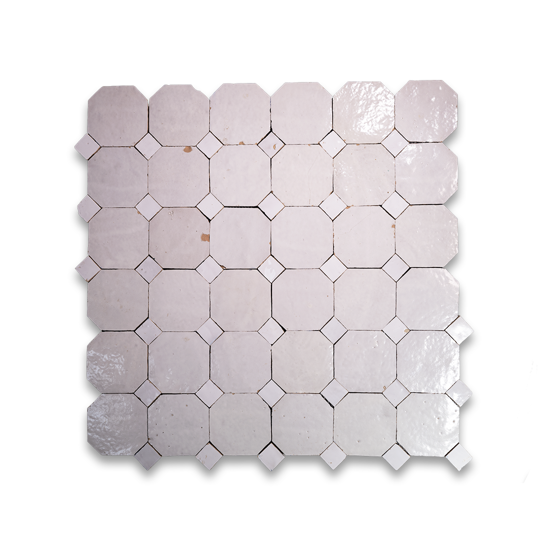 White Octagon Zellige