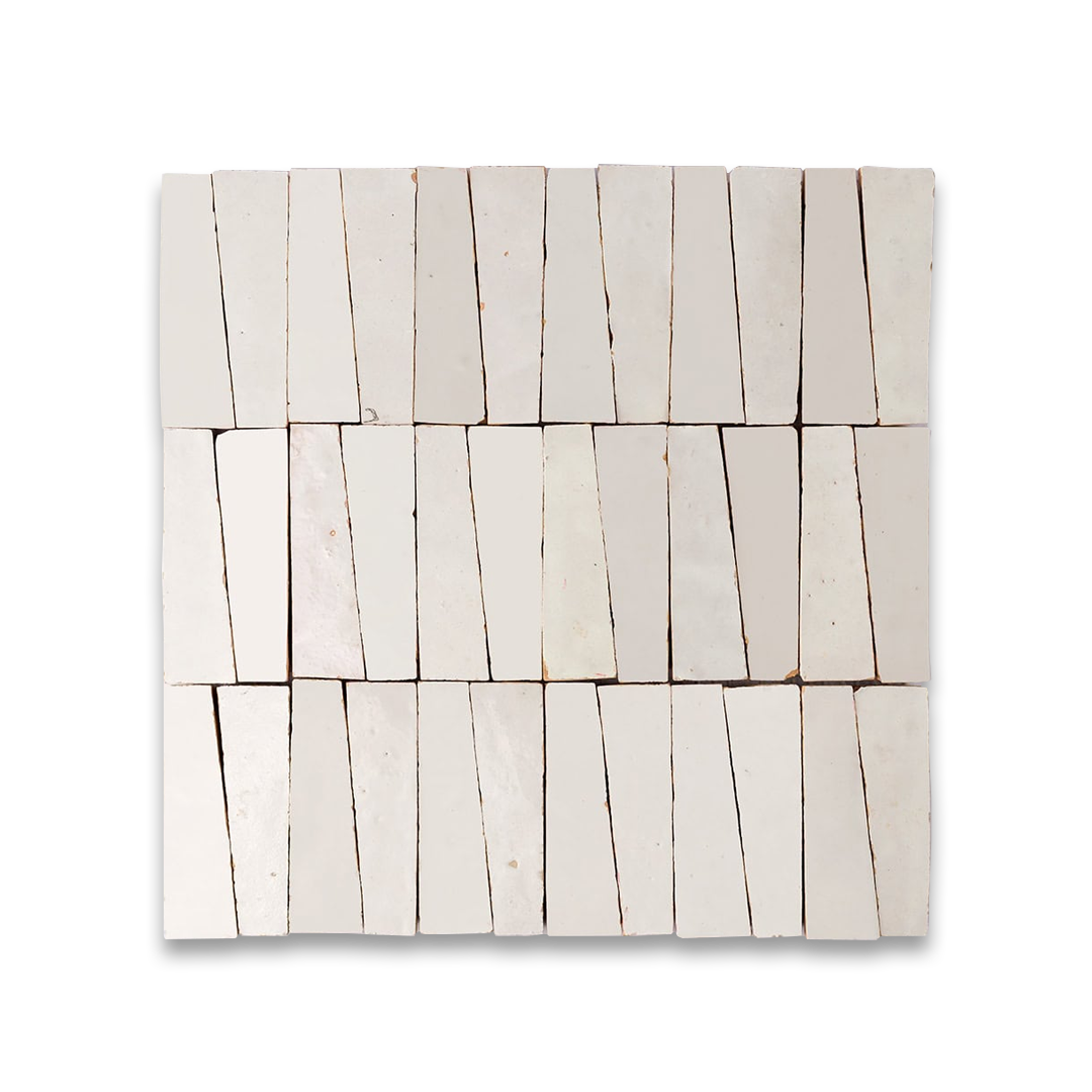Square tile with horizontal slat design on a white background