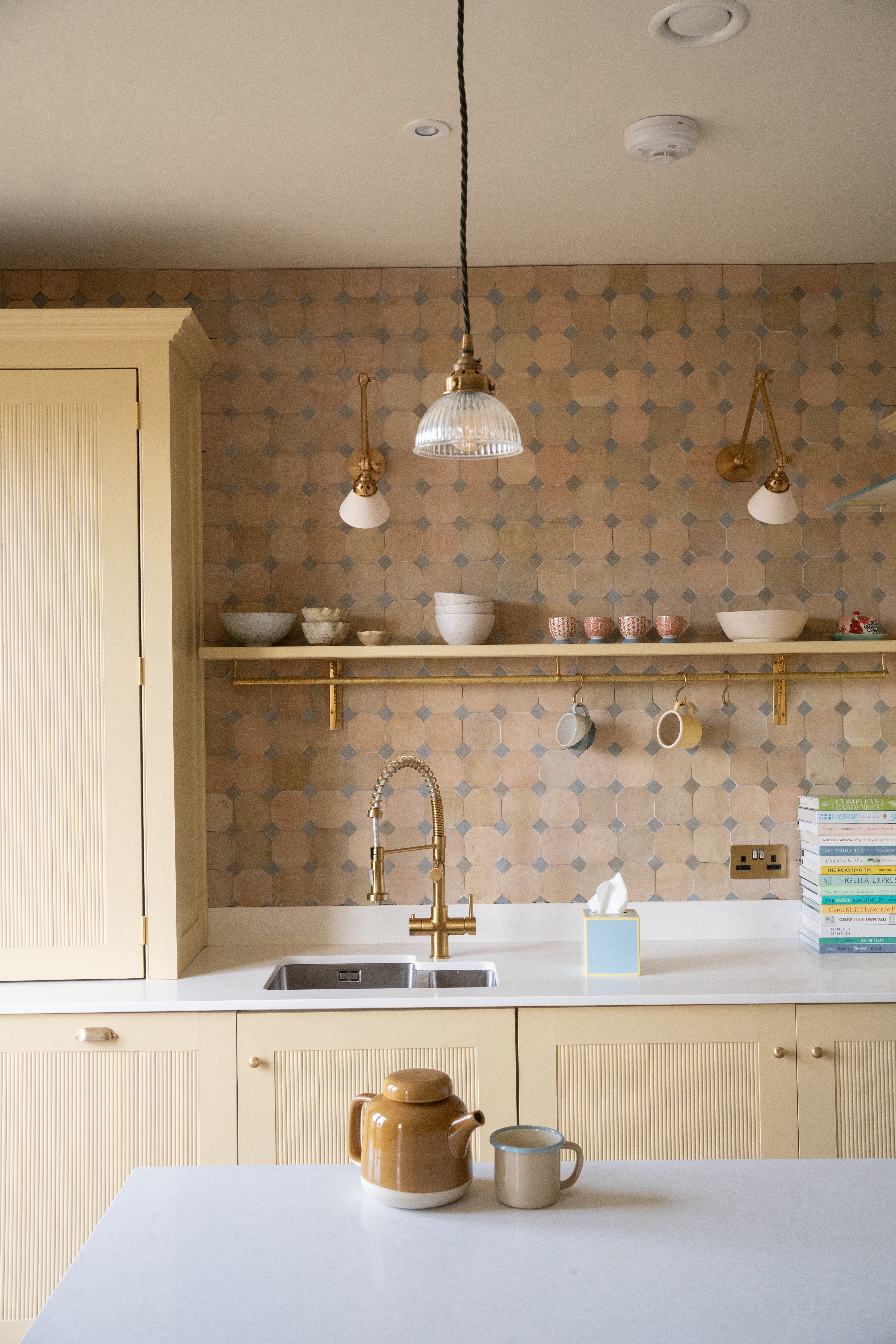 Terracotta Gray Octagon Zellige